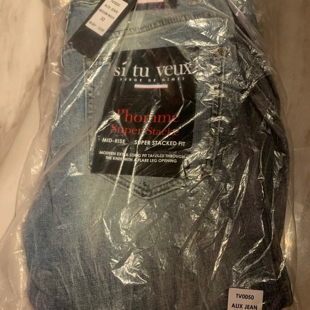 Si Tu Veux Superstack Medium Wash Mens Jeans Size 30 - Thumbnail 7