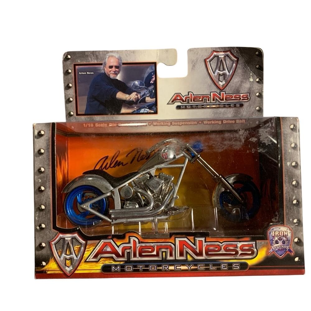Arlen Ness Motorcycles Iron Legends 1/18 Unopened Box Die Cast Replica Blue - Thumbnail 5