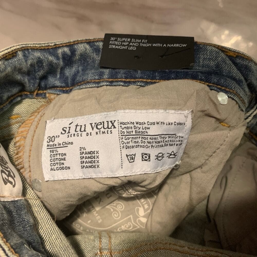 Si Tu Veux Superstack Medium Wash Mens Jeans Size 30 - Thumbnail 5