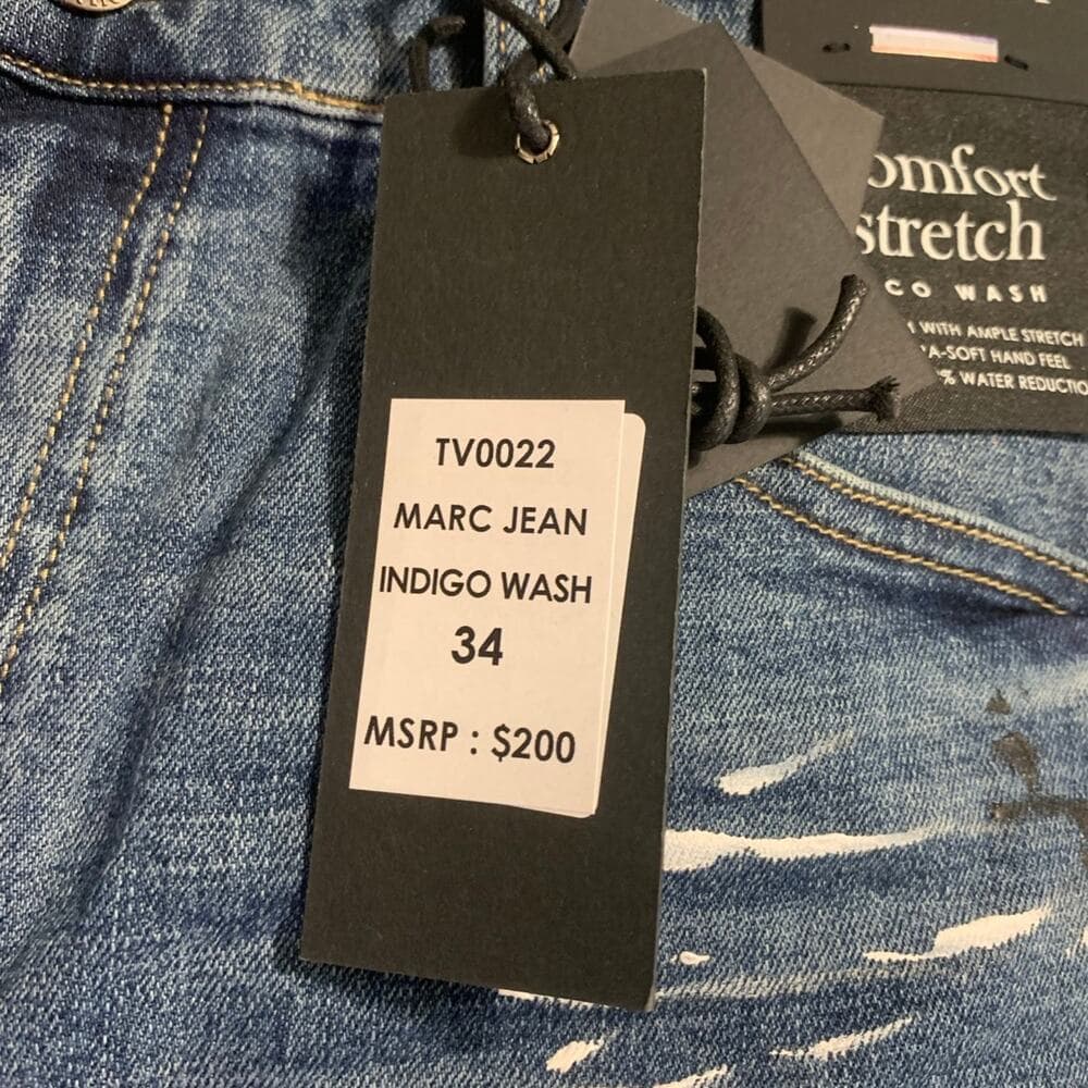 Si Tu Veux Superstack Indigo Wash Mens Jeans Size 34 - Thumbnail 6