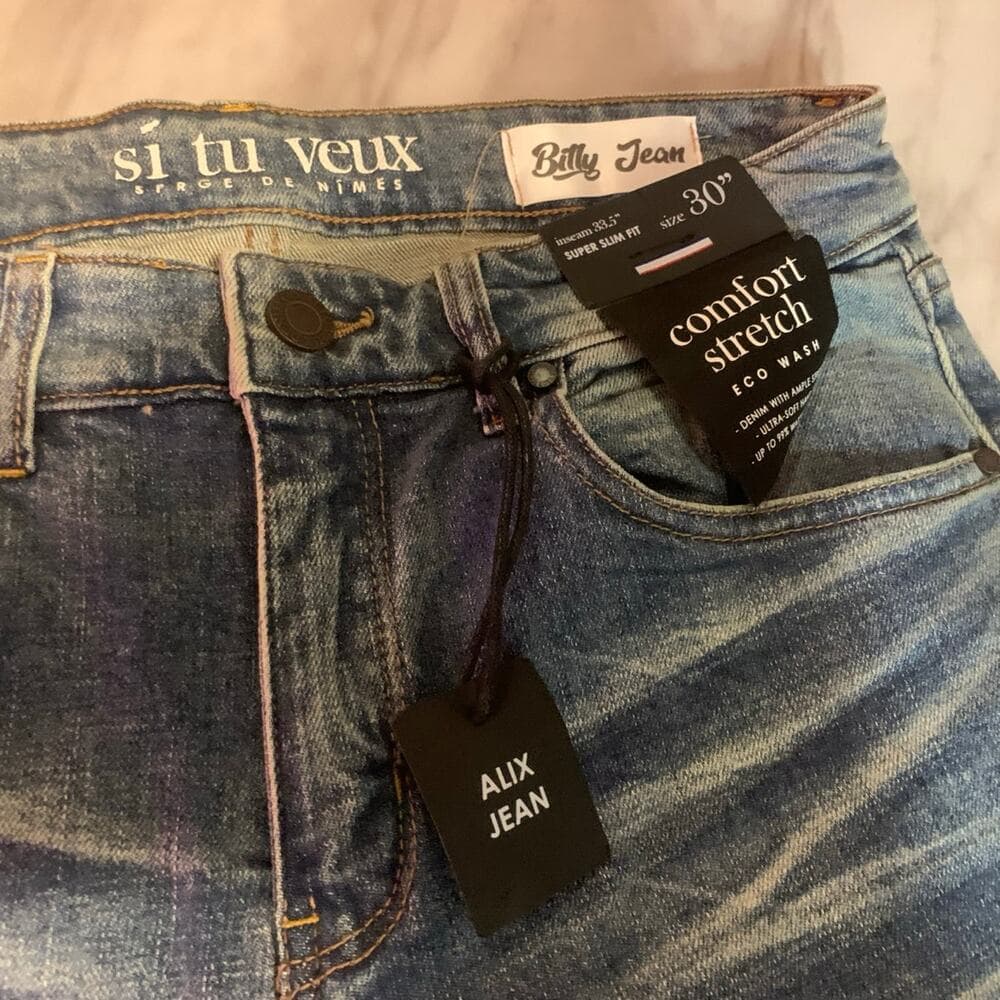 Si Tu Veux Superstack Medium Wash Mens Jeans Size 30 - Thumbnail 4