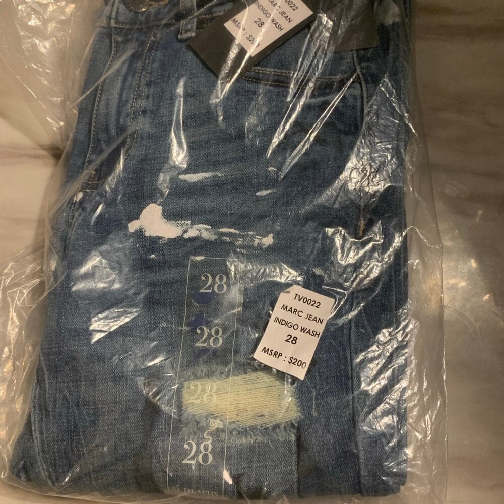 Si Tu Veux Superstack Indigo Wash Mens Jeans Size 28 - Thumbnail 7