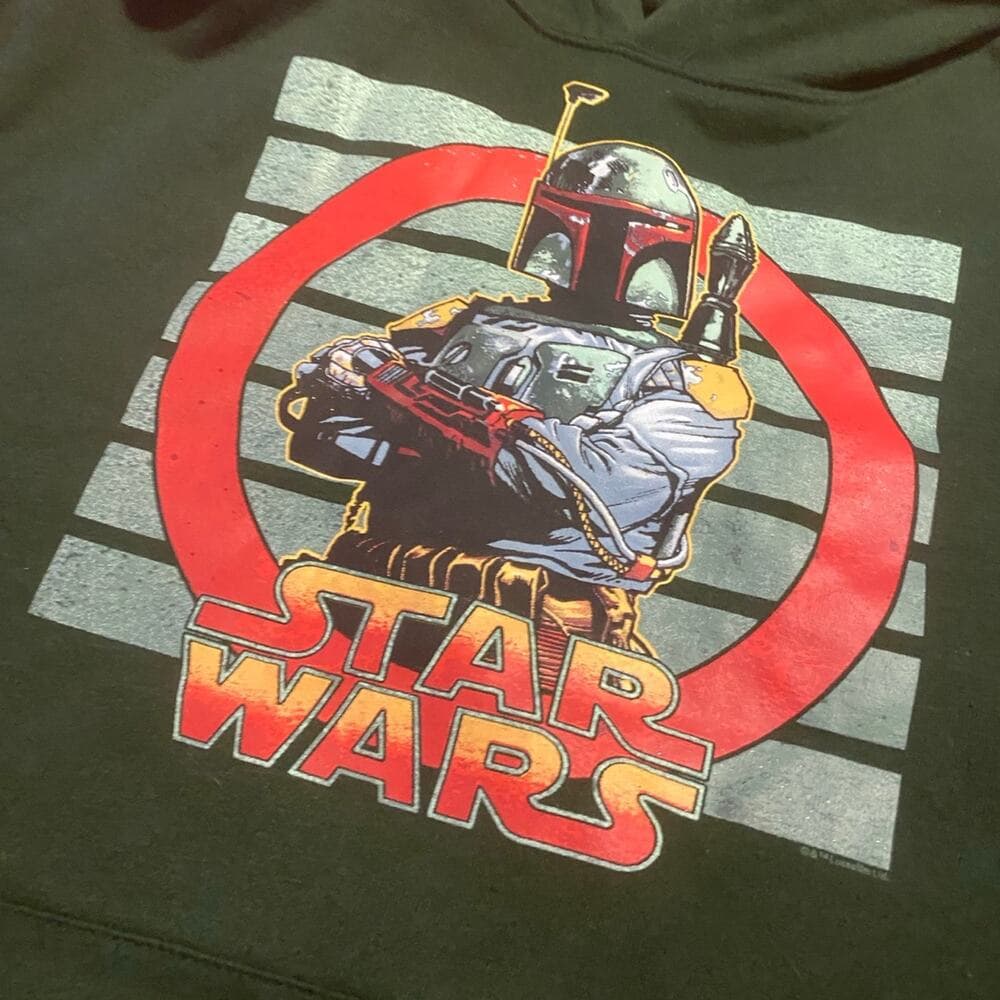 Star Wars Lucas Film L.t.d. Green Hoodie Size medium - Thumbnail 2