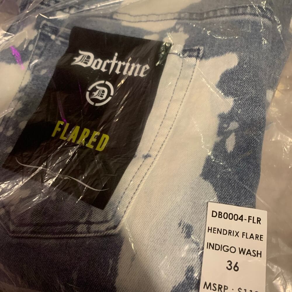 Doctrine Flared Mens Jeans Size 36 - Thumbnail 6