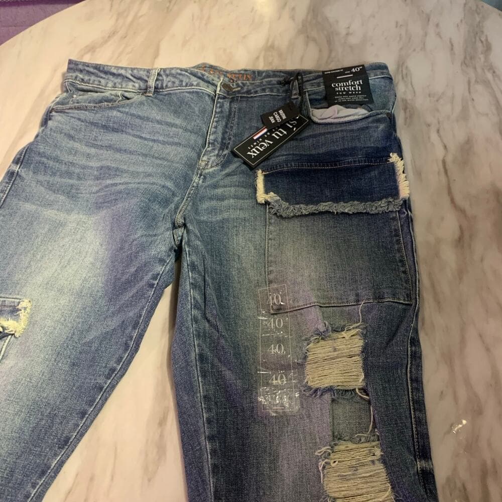 Si Tu Veux Superstack Indigo Wash Mens Jeans Size 40 - Thumbnail 6