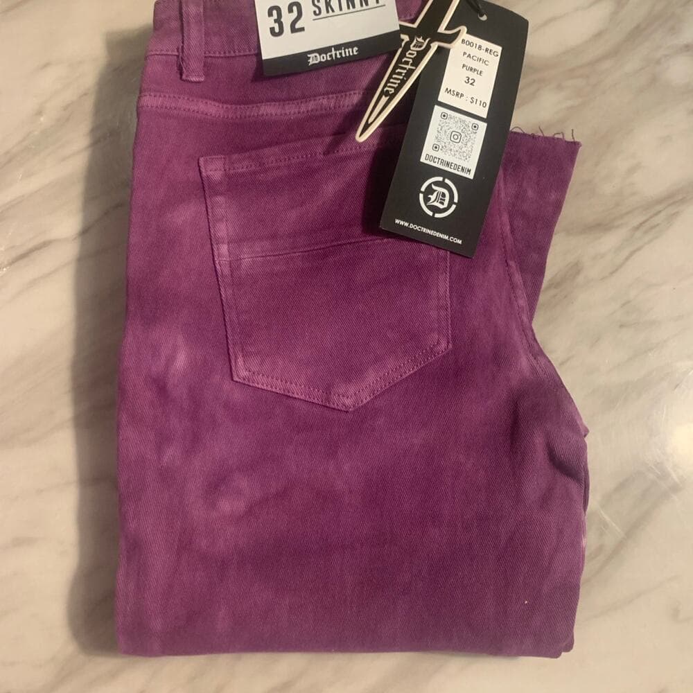 Doctrine Superstack purple Men’s Jeans Size 32 - Thumbnail 3