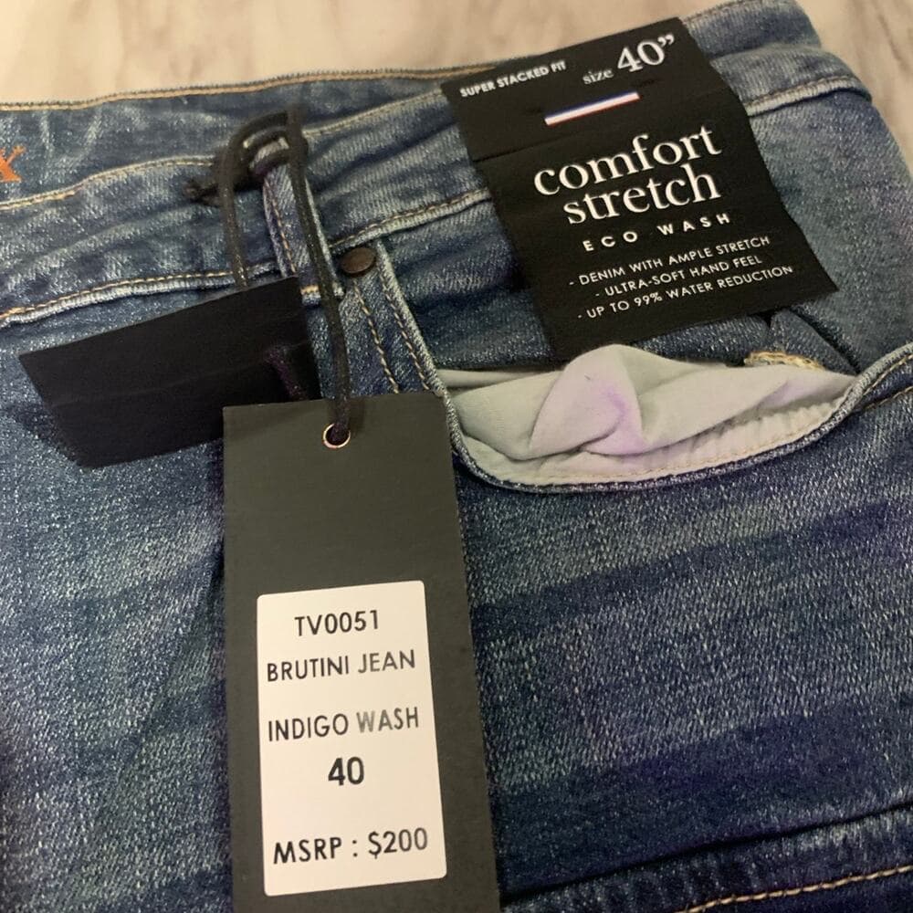 Si Tu Veux Superstack Indigo Wash Mens Jeans Size 40 - Thumbnail 5