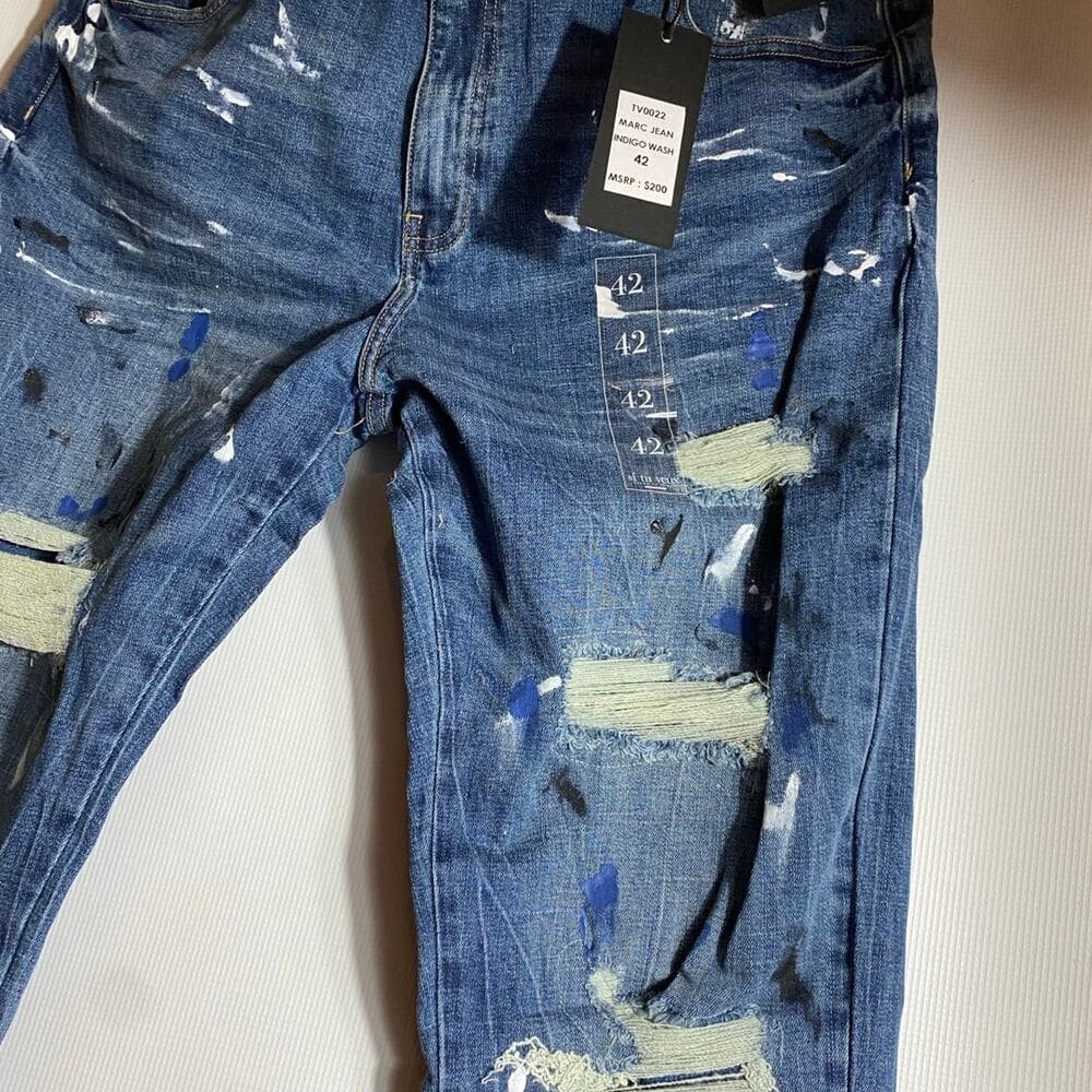 Si tu veux serge de nimes Marc jean indigo wash size 42 - Thumbnail 2