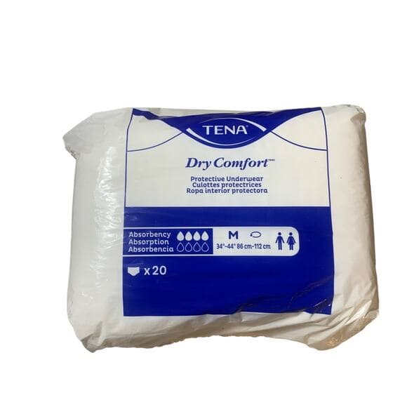 TENA Dry Comfort Disposable Unisex Adult Absorbent Underwear Medium 20 Ct - Thumbnail 3