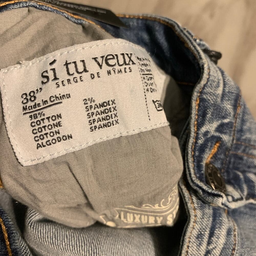 Si Tu Veux Superstack Indigo Wash Mens Jeans Size 38 - Thumbnail 8