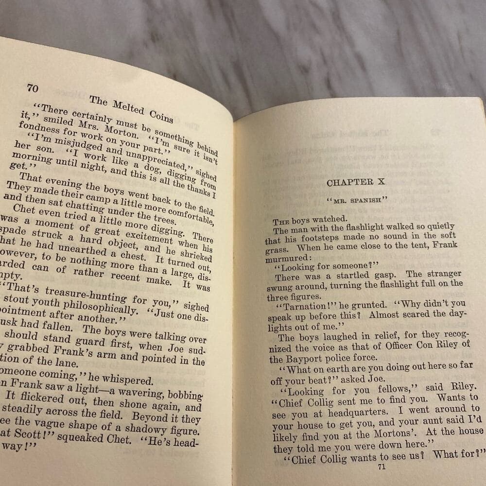 Vtg Book- The Hardy Boys The Melted Coins by Franklin W. Dixon 1944 Book - Thumbnail 2