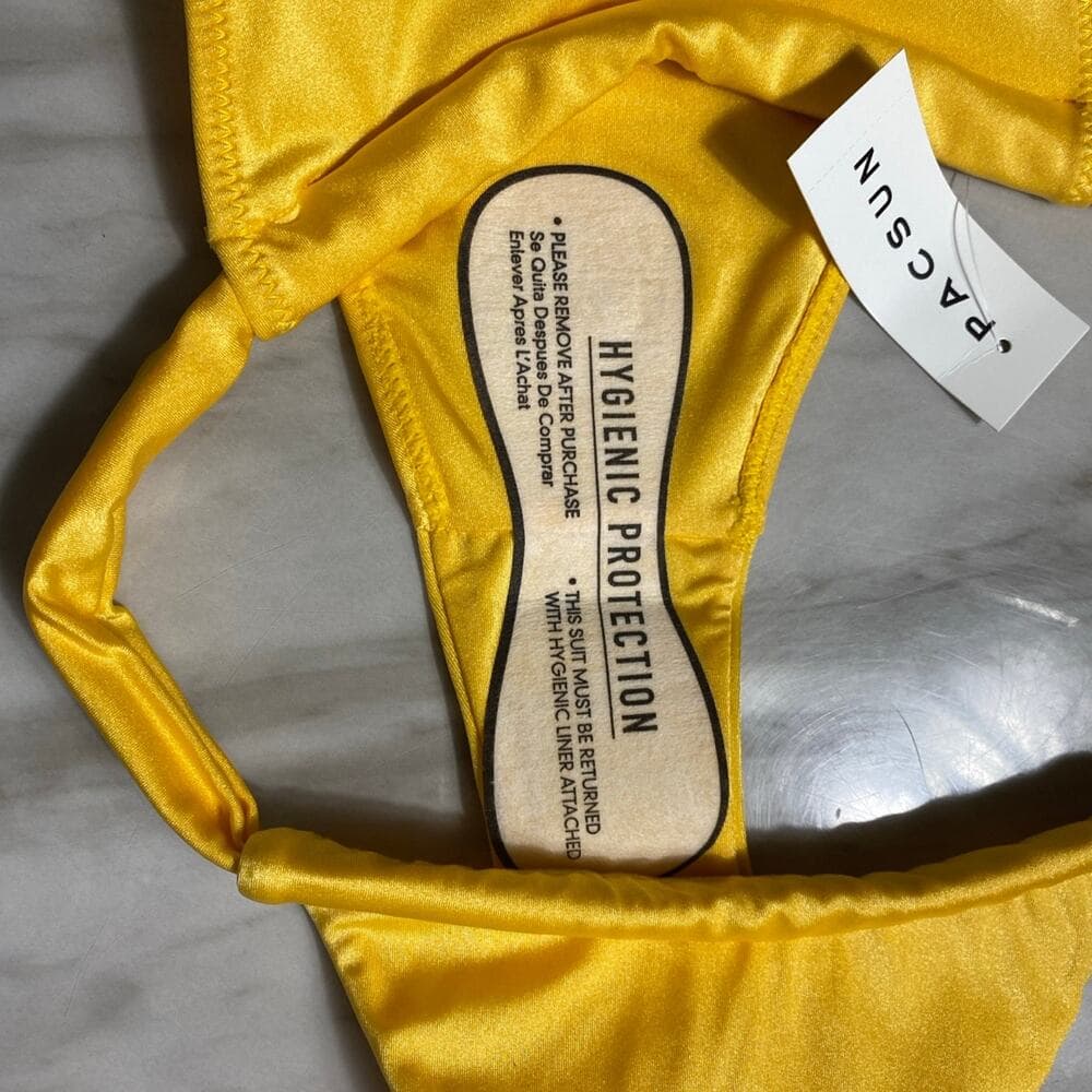 2 piece yellow swimwear - Thumbnail 3