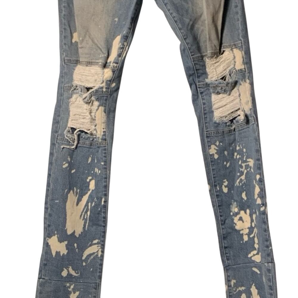 Si Tu Veux Superstack Indigo Wash Mens Jeans Size 36 - Thumbnail 9