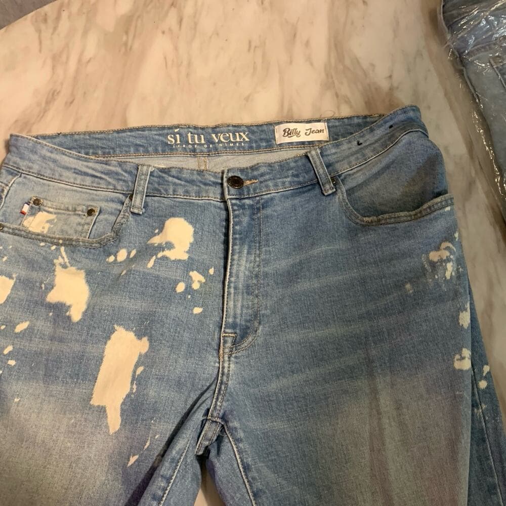 Si Tu Veux Superstack Indigo Wash Mens Jeans Size 36 - Thumbnail 4