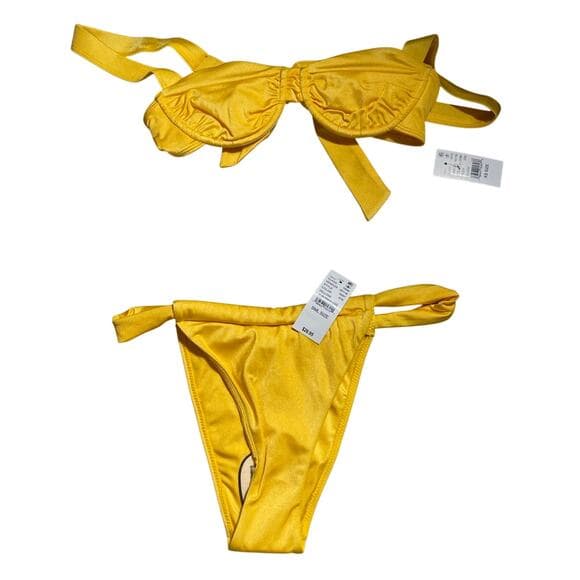 2 piece yellow swimwear - Thumbnail 6