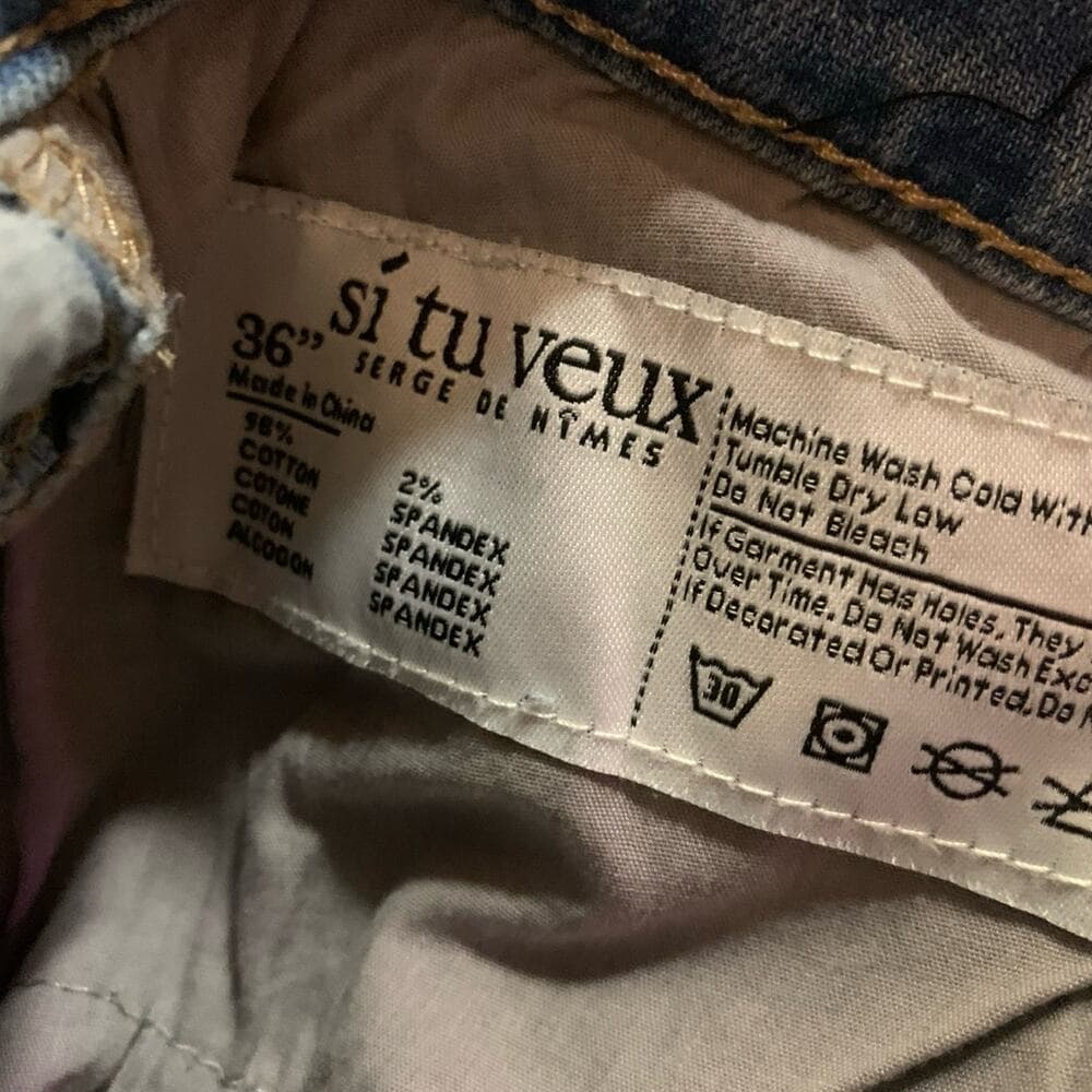 Si Tu Veux Superstack Indigo Wash Mens Jeans Size 36 - Thumbnail 6
