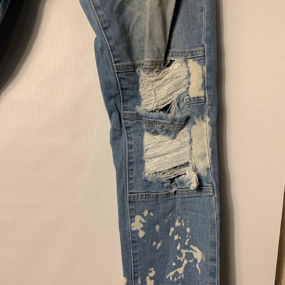 Si Tu Veux Superstack Indigo Wash Mens Jeans Size 36 - Thumbnail 3
