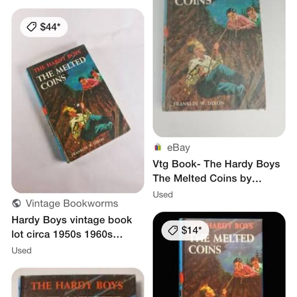 Vtg Book- The Hardy Boys The Melted Coins by Franklin W. Dixon 1944 Book - Thumbnail 3