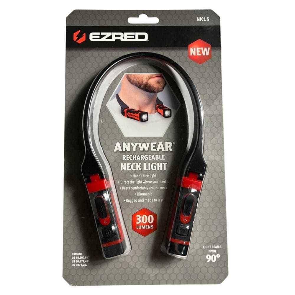 EZ Red Rechargeable Dimmable Flex Head Neck Light, 300 Lumens Red - Thumbnail 2