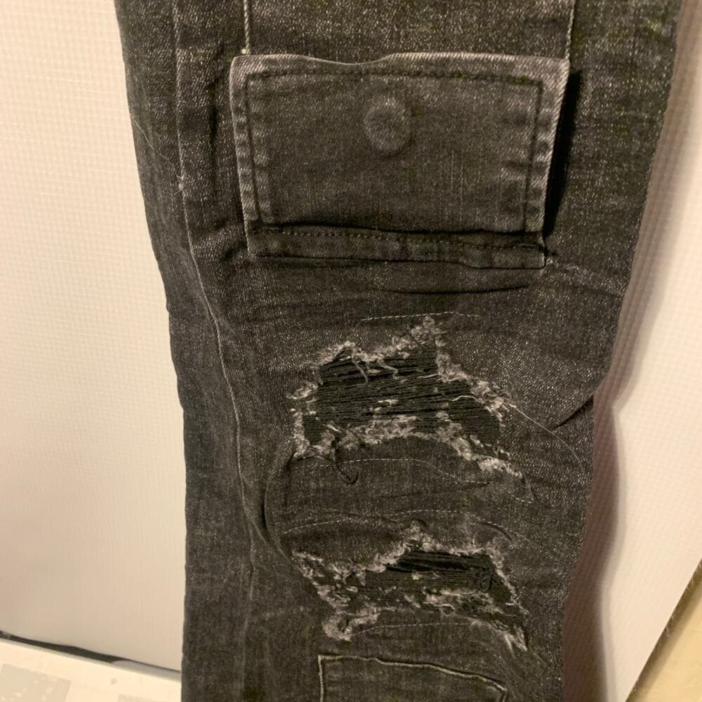 Si Tu Veux Superstack Black Wash Mens Jeans Size 34 - Thumbnail 3