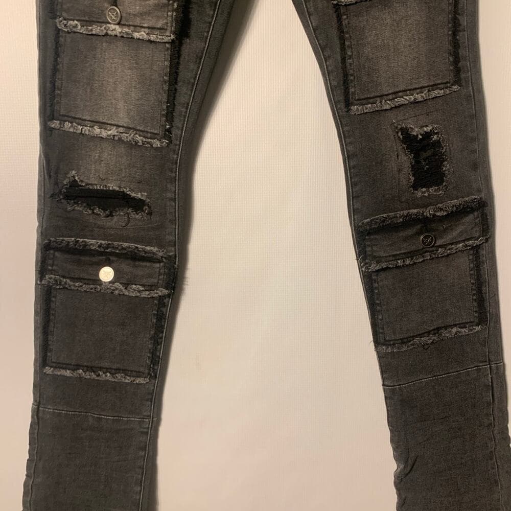 Doctrine Superstack Jet Black Mens Jeans Size 32 - Thumbnail 2