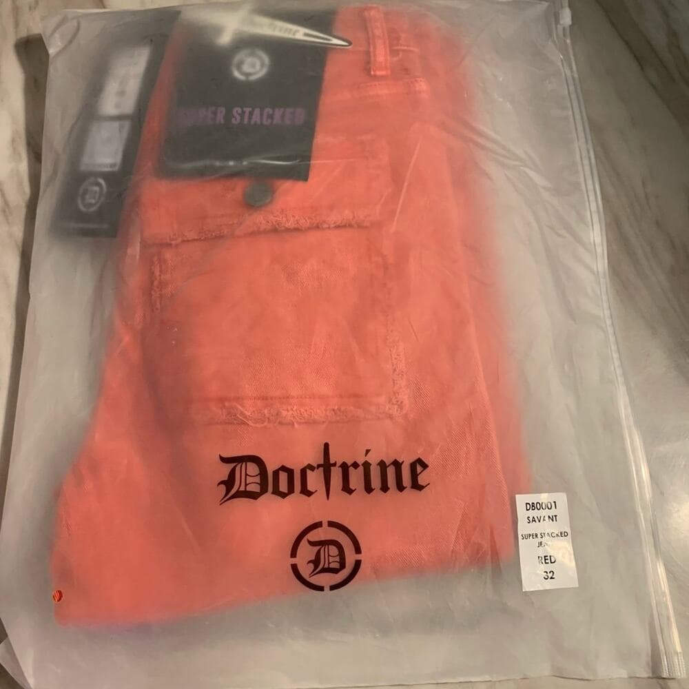 DOCTRINE DENIM (SAVANT RED SUPER STACKED JEAN) SIZE 32 - Thumbnail 9