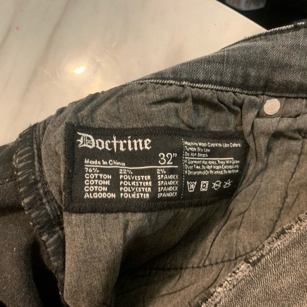 Doctrine Superstack Jet Black Mens Jeans Size 32 - Thumbnail 6