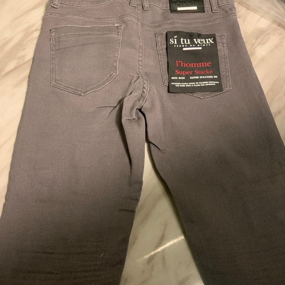 Si Tu Veux Superstack Grey Mens Jeans Size 30 - Thumbnail 4
