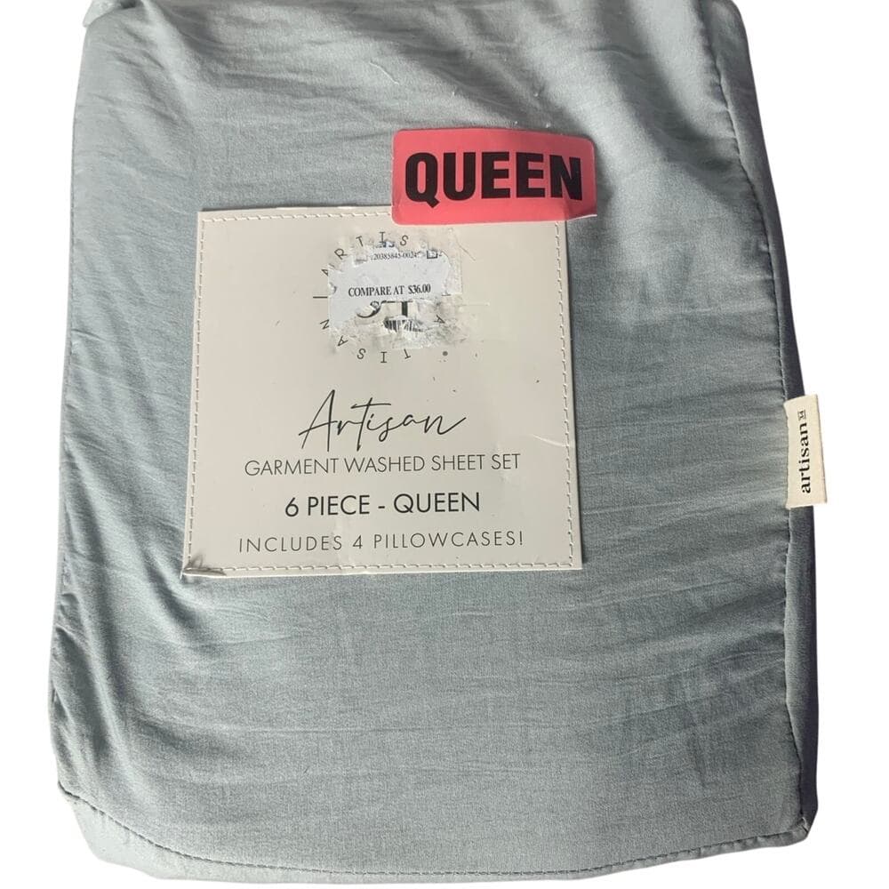 Artisan Garment Washed Sheet Set 6 Piece Queen Size - Thumbnail 3