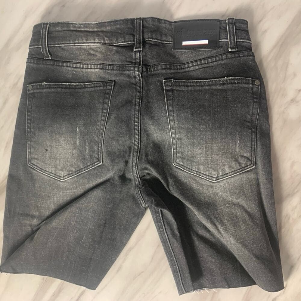 Si Tu Veux Alix Jean Black Wash Mens Shorts Size 30 - Thumbnail 4