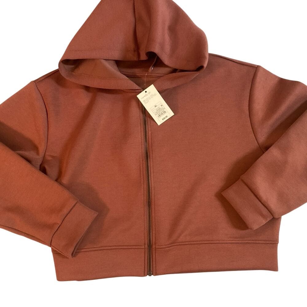 Women's Double Knit Zip Hoodie Sweatshirt - A New Day™ - Thumbnail 4