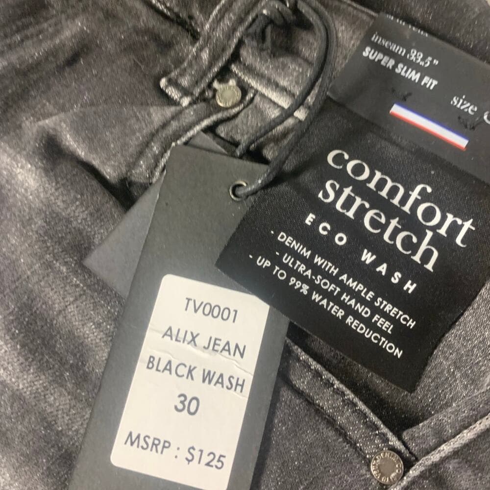 Si Tu Veux Alix Jean Black Wash Mens Shorts Size 30 - Thumbnail 2