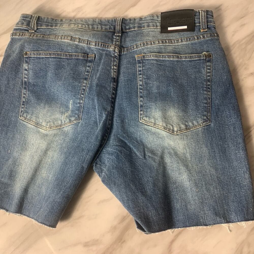 Si Tu Veux Alix Jean Indigo Wash Mens Shorts Size 40 - Thumbnail 3
