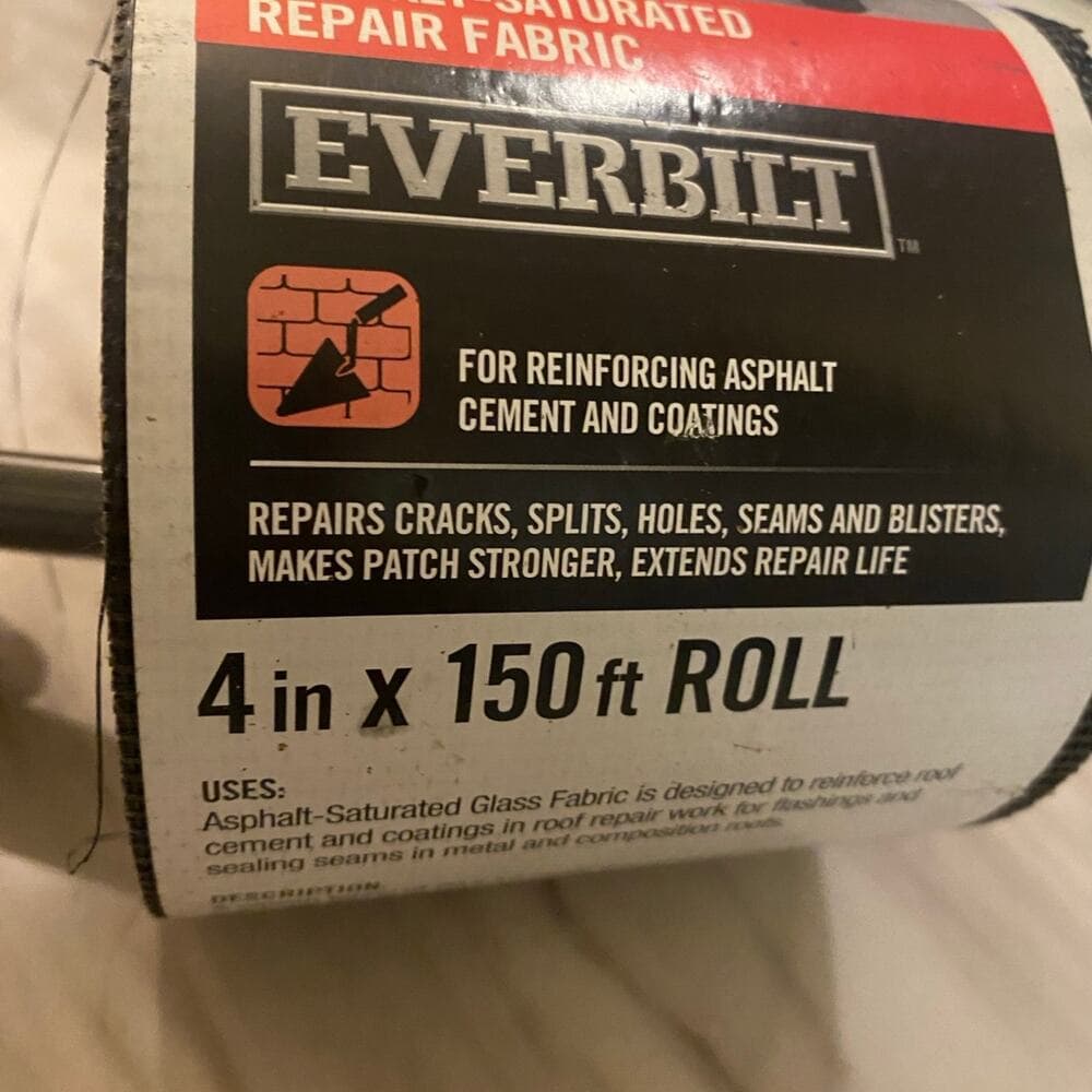 Fiberglass Roof Repair Fabric with Asphalt coating 4 in. x 150 ft - Thumbnail 2