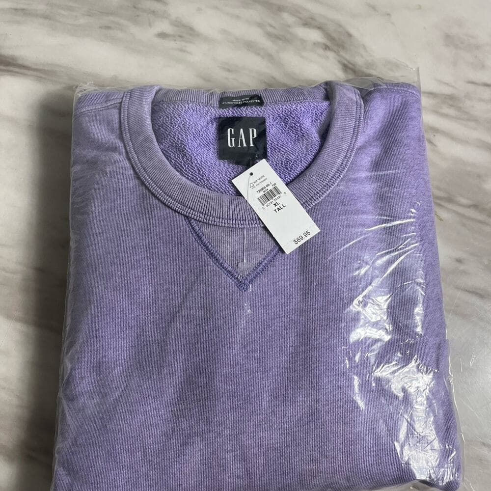 Gap Purple CrewNeck Sweater Size XL Tall - Thumbnail 5