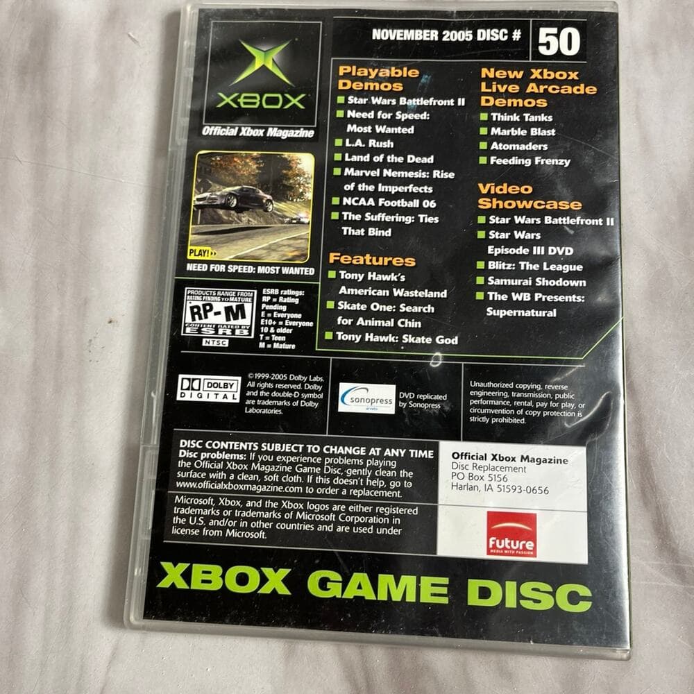 Official Xbox Magazine Demo Disc #50 (Nov 2005, Microsoft) 11 Playable Demos - Thumbnail 2
