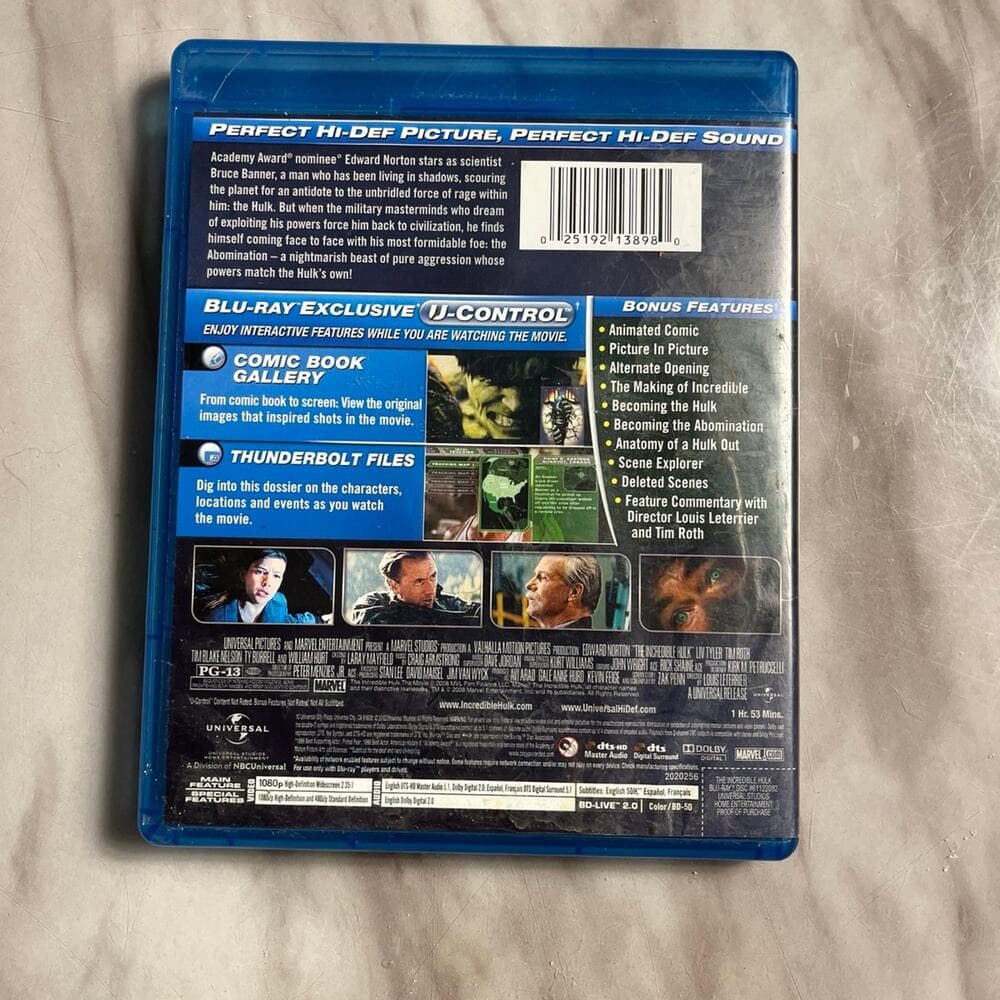 The Incredible Hulk (Blu-ray Disc Only, 2008) BLU-RAY DISC ONLY - Thumbnail 2