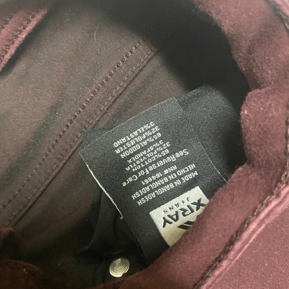 X-ray burgundy, jeans - Thumbnail 3