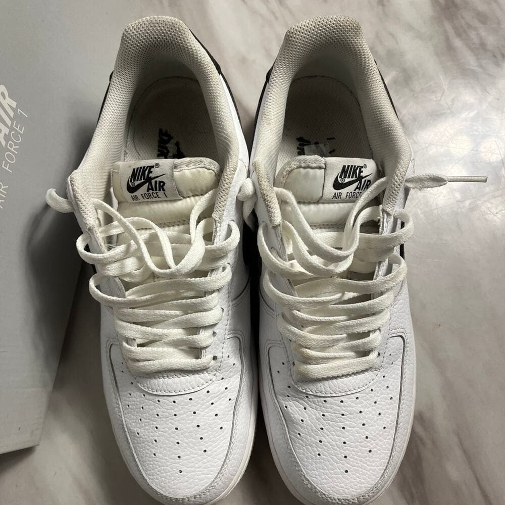 Nike Air Force 1 Shoes White & Black Men's Size 9 - Thumbnail 5