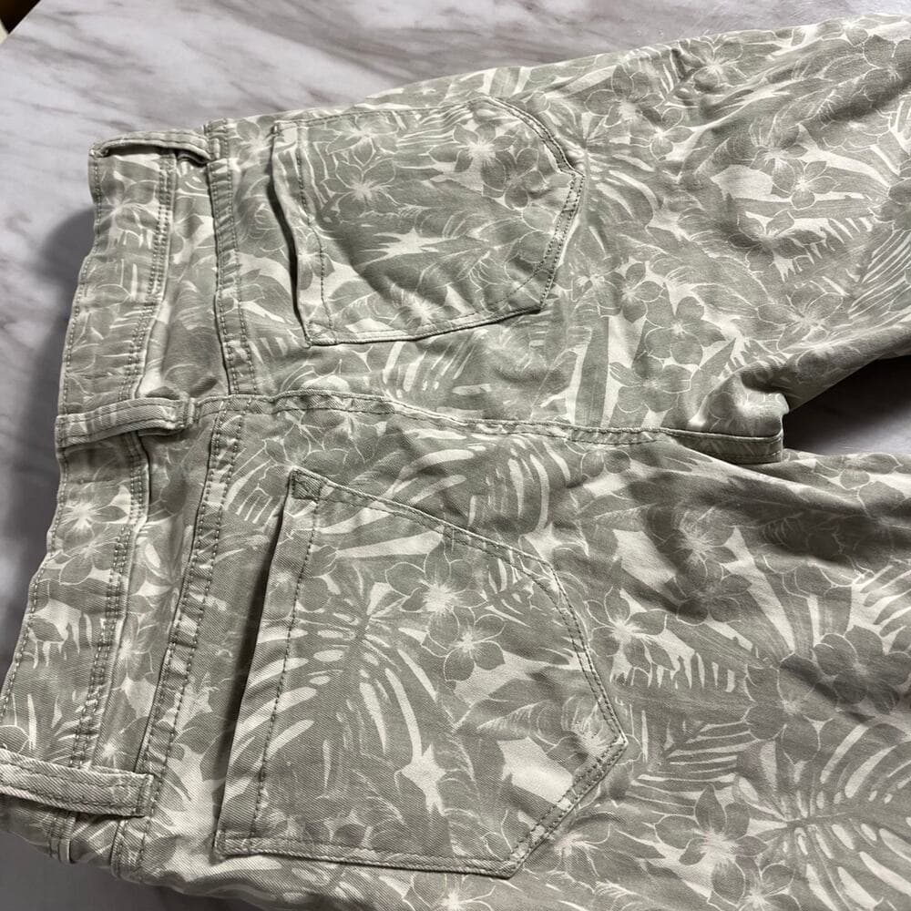 Kensie Pants Womens 2 The Effortless Skinny Ankle Mid Rise Jungle Hawaiian - Thumbnail 2