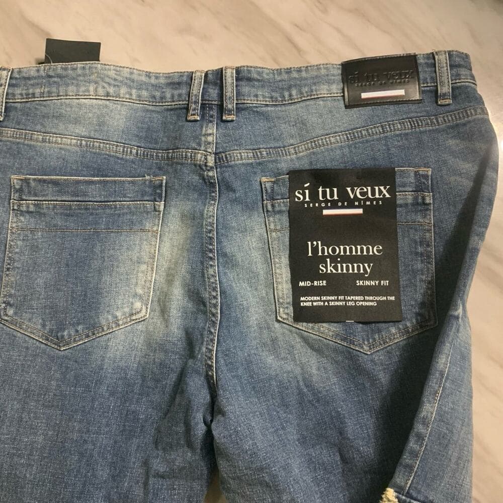 Doctrine Superstack Blue Mens Jeans Size 42 - Thumbnail 8