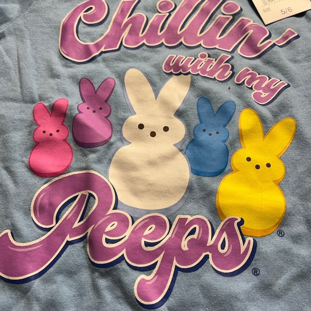 Peeps Chillin' With My Peeps Graphic Tee Size 5/6 - Thumbnail 2