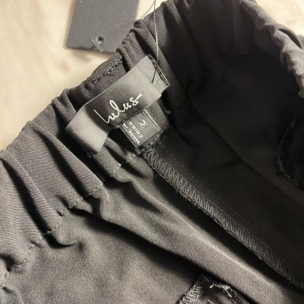 Lulus Strictly Business Black High-Waisted Trouser Pants Size Medium - Thumbnail 3