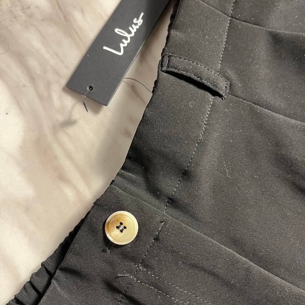 Lulus Strictly Business Black High-Waisted Trouser Pants Size Medium - Thumbnail 2
