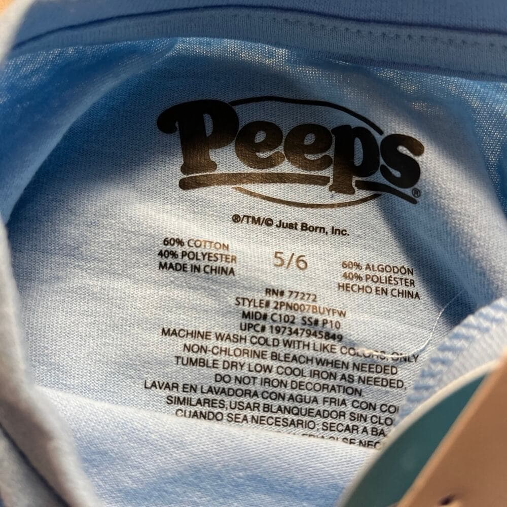 Peeps Chillin' With My Peeps Graphic Tee Size 5/6 - Thumbnail 4