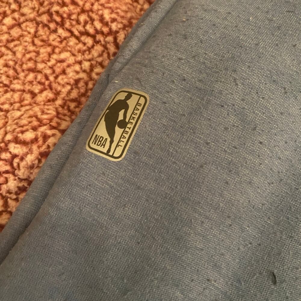 Vintage NBA light blue sweat pants. Size XL. NBA logo on left leg. In good preow - Thumbnail 3