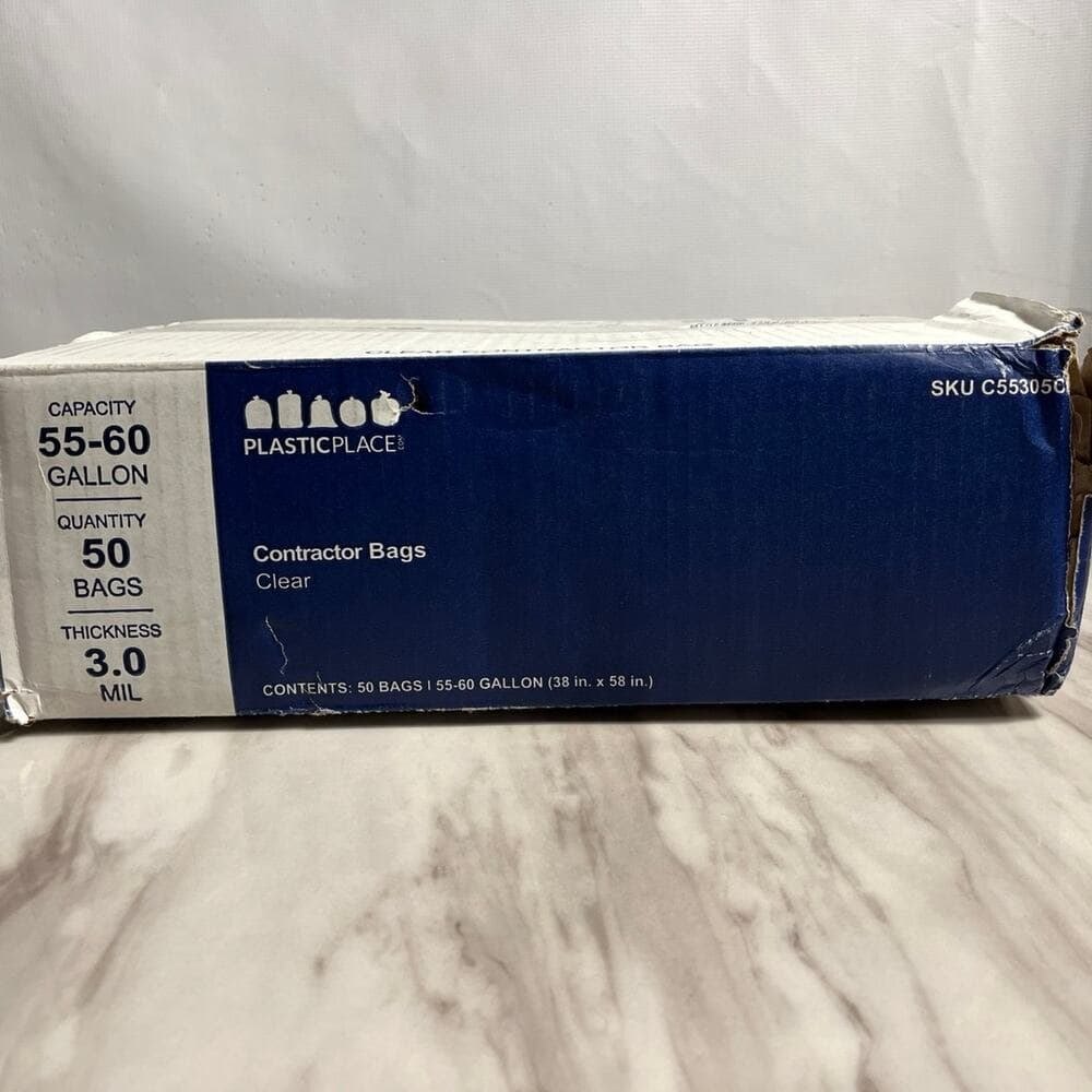 55-60 Gallon Contractor Bags - 3.0 Mil - 50/Case