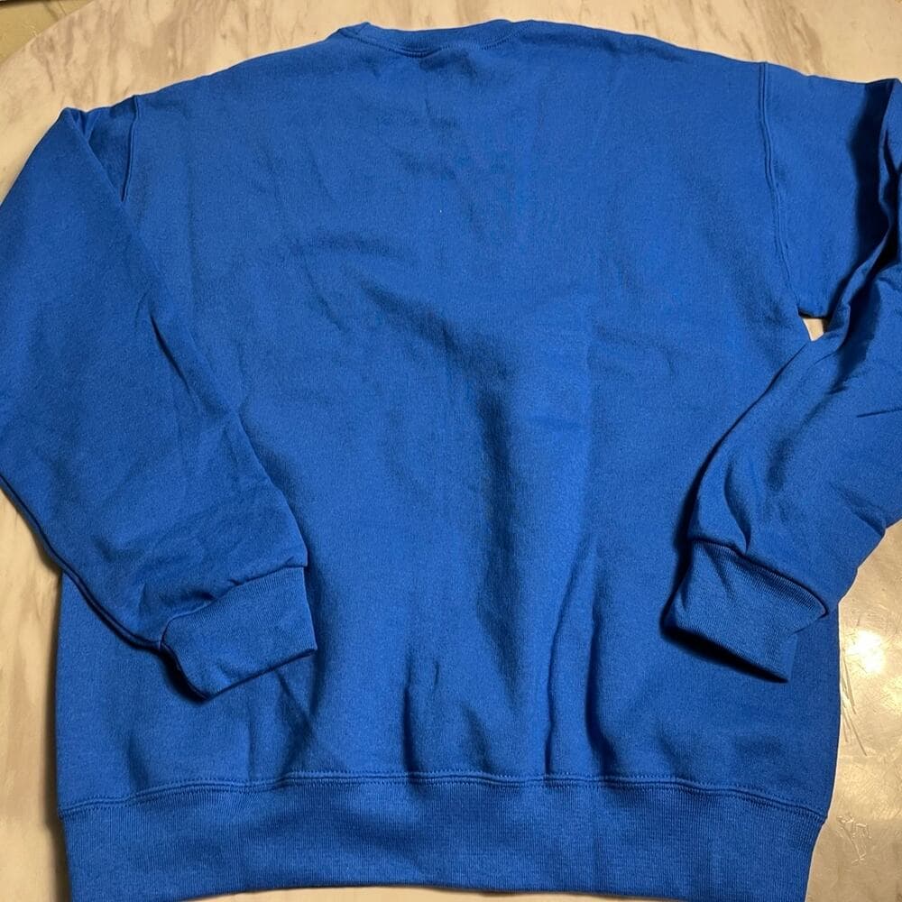 Jerzees Crewneck Royal Men’s Sweatshirt Size Medium - Thumbnail 2