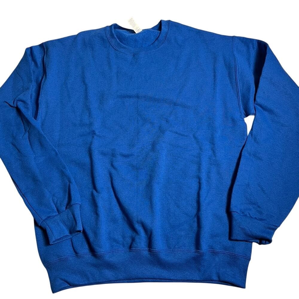 Jerzees Crewneck Royal Men’s Sweatshirt Size Medium - Thumbnail 3