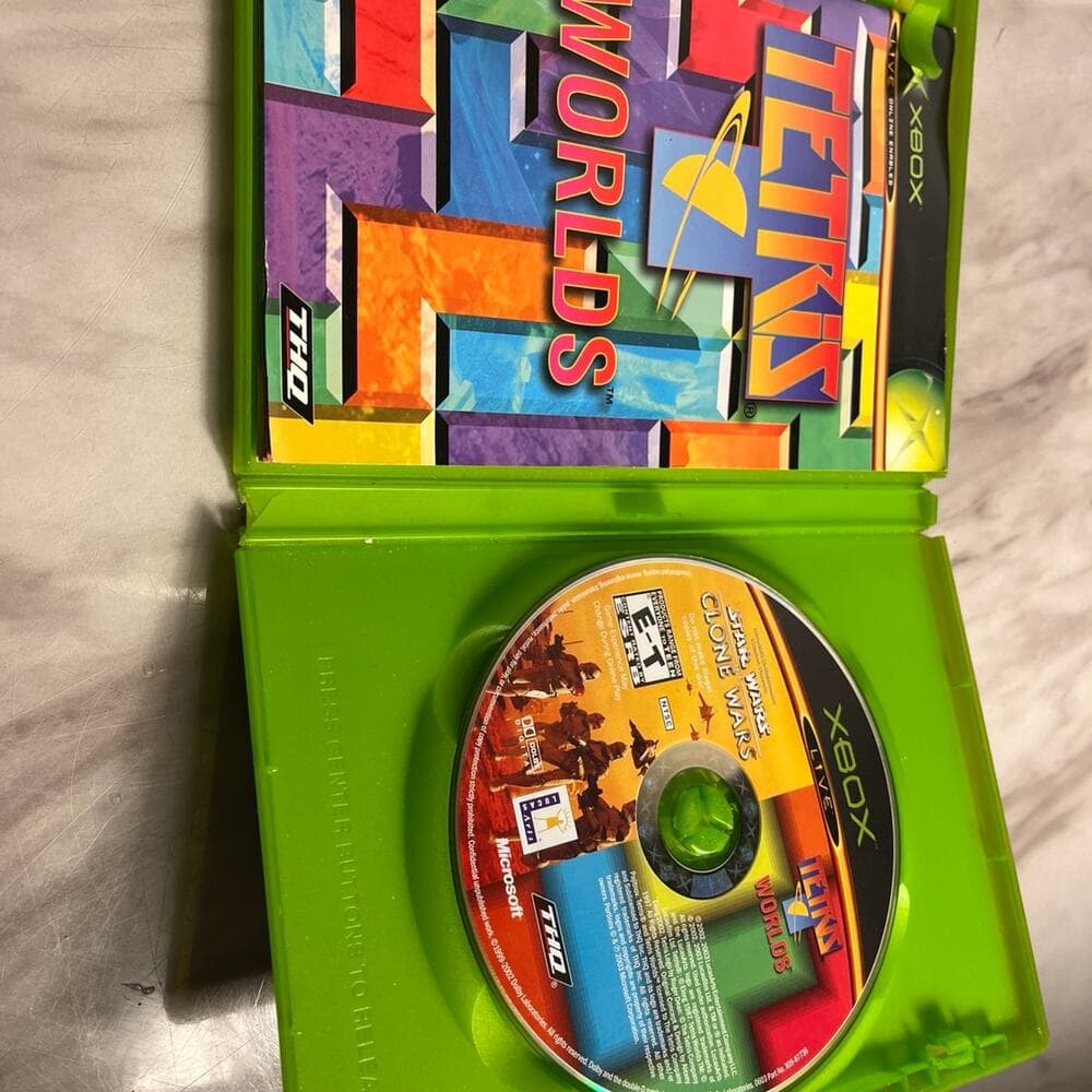 Star Wars Clone Wars / Tetris Worlds Combo Pack (Microsoft Xbox, 2005)